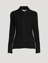Slim-Fit Ribbed Cardigan