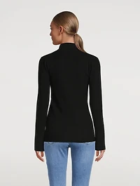 Slim-Fit Ribbed Cardigan