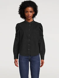 Frankie Puff-Sleeve Denim Shirt