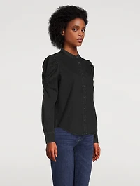 Frankie Puff-Sleeve Denim Shirt