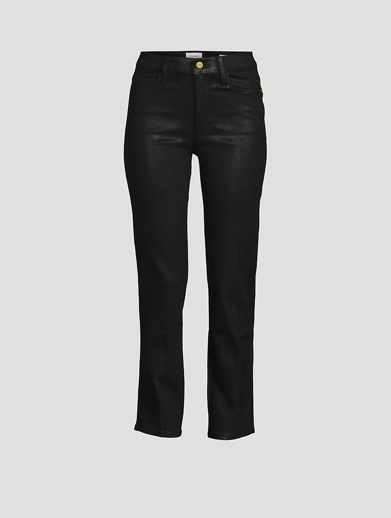 Le Sylvie Coated Straight-Leg Jeans