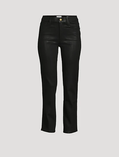 Le Sylvie Coated Straight-Leg Jeans