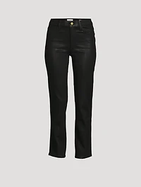 Le Sylvie Coated Straight-Leg Jeans