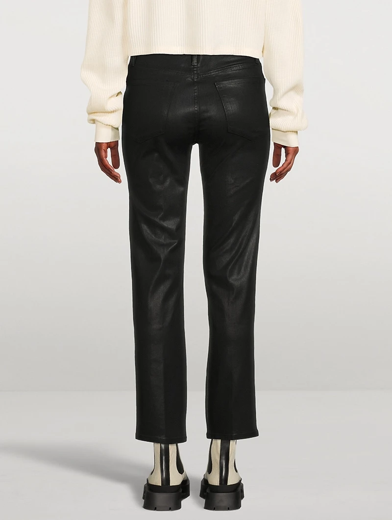 Le Sylvie Coated Straight-Leg Jeans