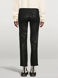 Le Sylvie Coated Straight-Leg Jeans