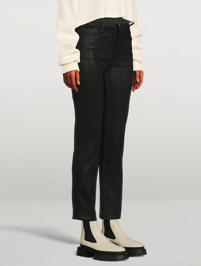 Le Sylvie Coated Straight-Leg Jeans
