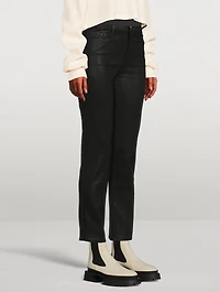 Le Sylvie Coated Straight-Leg Jeans