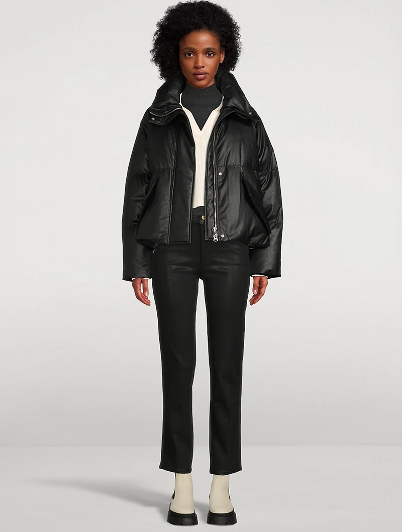 Le Sylvie Coated Straight-Leg Jeans