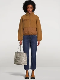 Mixed Fleece Pullover Jacket