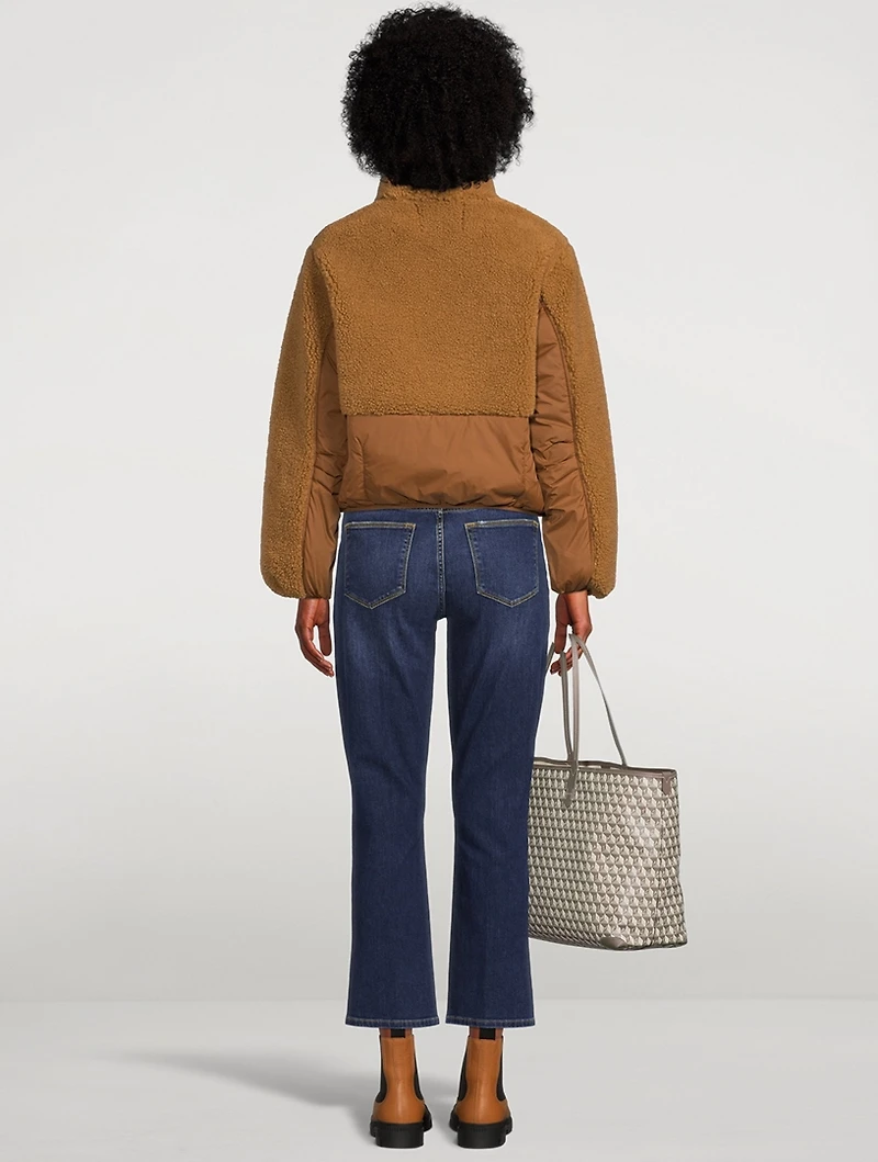 Mixed Fleece Pullover Jacket