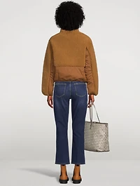 Mixed Fleece Pullover Jacket