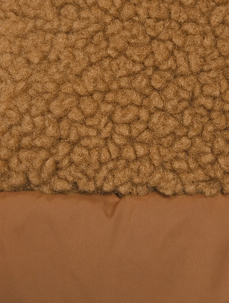 Mixed Fleece Pullover Jacket