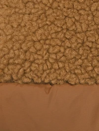 Mixed Fleece Pullover Jacket