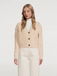Wool Cable-Knit Cardigan