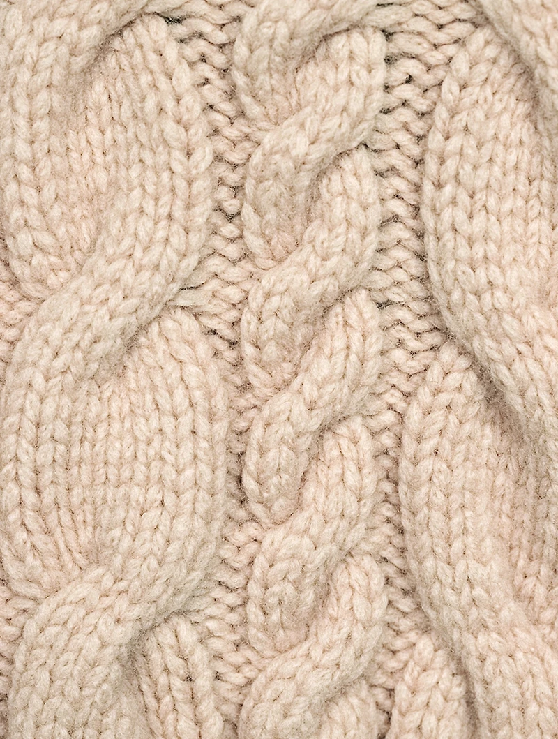 Wool Cable-Knit Cardigan