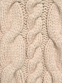 Wool Cable-Knit Cardigan