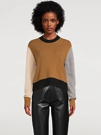 Colourblock Recycled Cashmere And Wool Sweater
