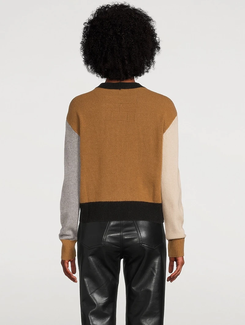 Colourblock Recycled Cashmere And Wool Sweater