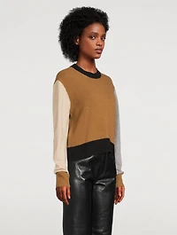 Colourblock Recycled Cashmere And Wool Sweater