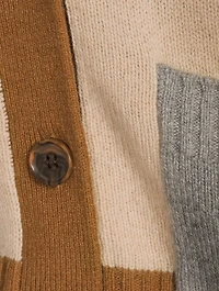 Colourblock Recycled Cashmere And Wool Cardigan