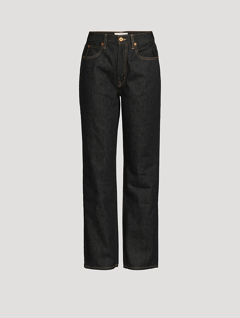 London High-Waisted Straight-Leg Jeans