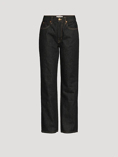 London High-Waisted Straight-Leg Jeans