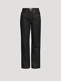 London High-Waisted Straight-Leg Jeans
