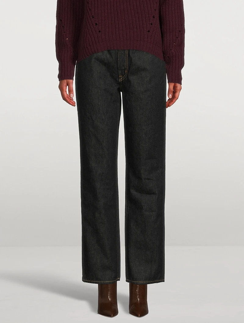 London High-Waisted Straight-Leg Jeans
