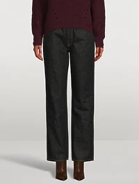 London High-Waisted Straight-Leg Jeans