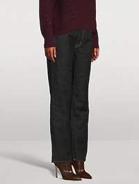London High-Waisted Straight-Leg Jeans