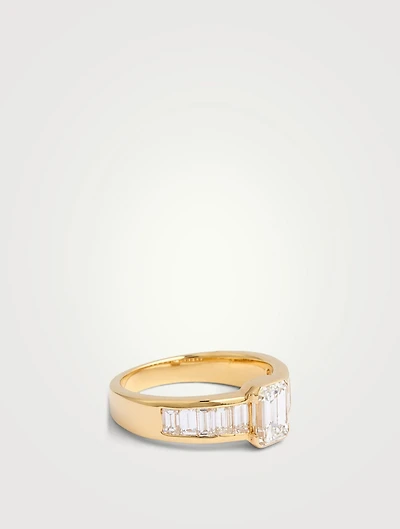 18K Gold Diamond Ring