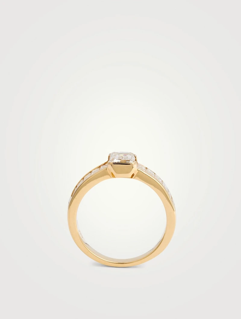 18K Gold Diamond Ring