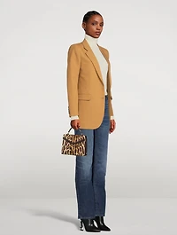 Cassandra YSL Monogram Calf Hair Top Handle Bag In Leopard Print