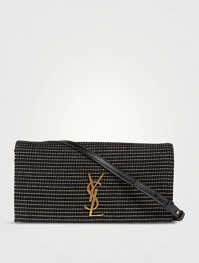 Kate 99 Embroidered Suede Baguette