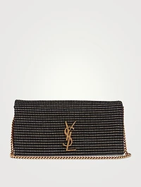 Kate 99 Embroidered Suede Baguette
