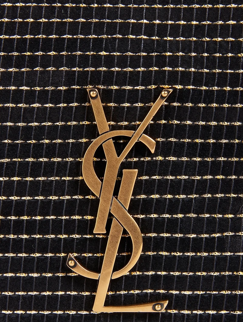Kate 99 Embroidered Suede Baguette