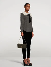 Kate 99 Embroidered Suede Baguette