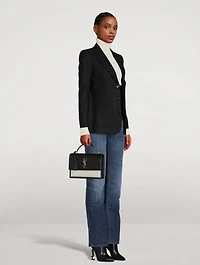 Sunset YSL Monogram Leather Top Handle Bag