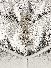 Lou Puffer Metallic Leather Clutch