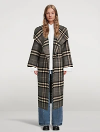 Signature Doublé Wool Coat Check Print