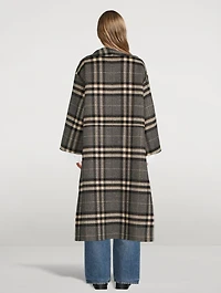 Signature Doublé Wool Coat Check Print