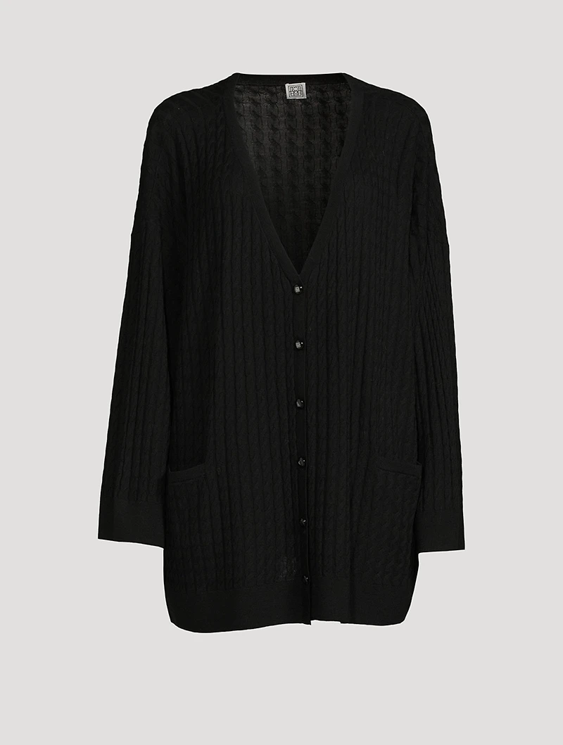 Mini Cable Wool Cardigan