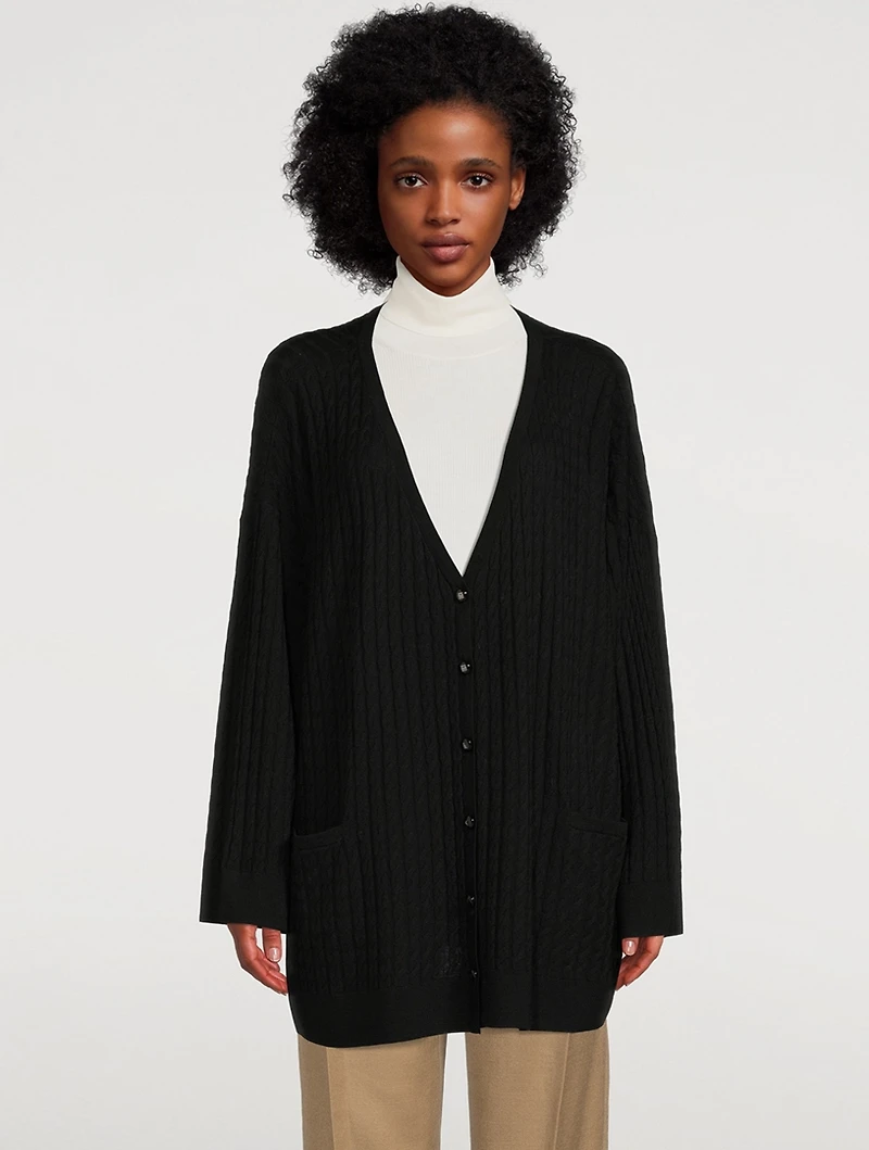 Mini Cable Wool Cardigan