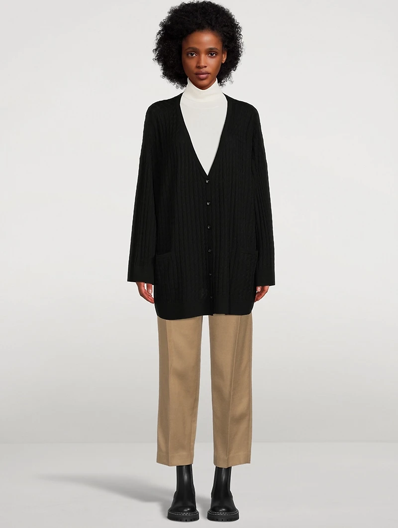 Mini Cable Wool Cardigan