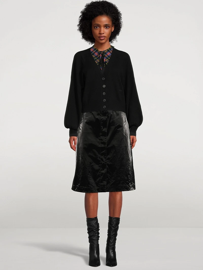 Seersucker Collar In Check Print