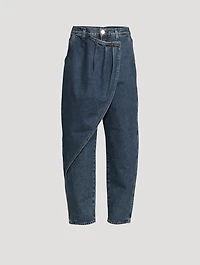 The Pleat Wrap High-Waisted Jeans