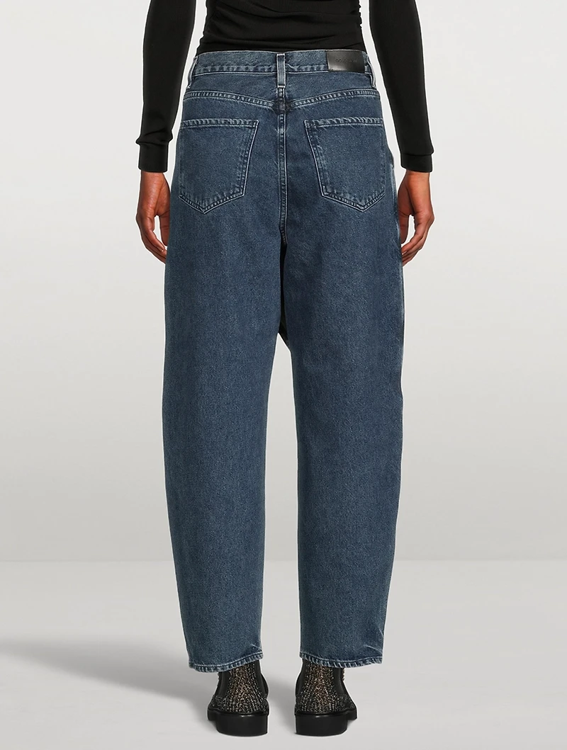 The Pleat Wrap High-Waisted Jeans