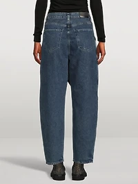 The Pleat Wrap High-Waisted Jeans