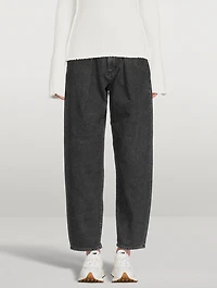 The Pleat Curve High-Waisted Jeans