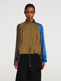 Wool And Satin Suiting Shirt
